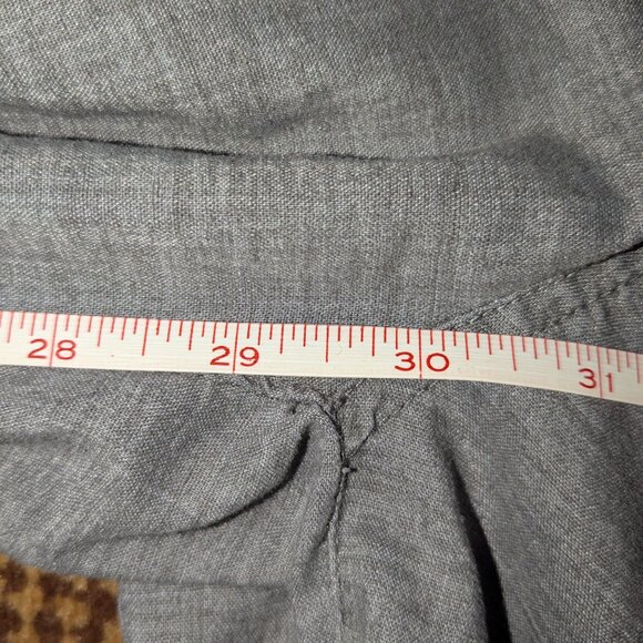 Prana Vaha Balance Pants Mens Med Gray Straight Chambray Hemp Blend Loungewear - Picture 10 of 12